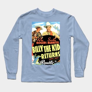 Classic Western Movie Poster - Billy the Kid Returns Long Sleeve T-Shirt